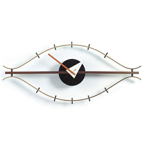 Vitra（ヴィトラ）掛時計 Eye Clock（アイ クロック）ブラス/ウォルナット｜YAMAGIWA