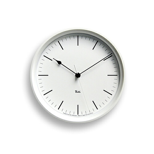 Lemnos（レムノス）電波時計 RIKI STEEL CLOCK（リキ スチール クロック）ライン指標 ホワイト｜YAMAGIWA