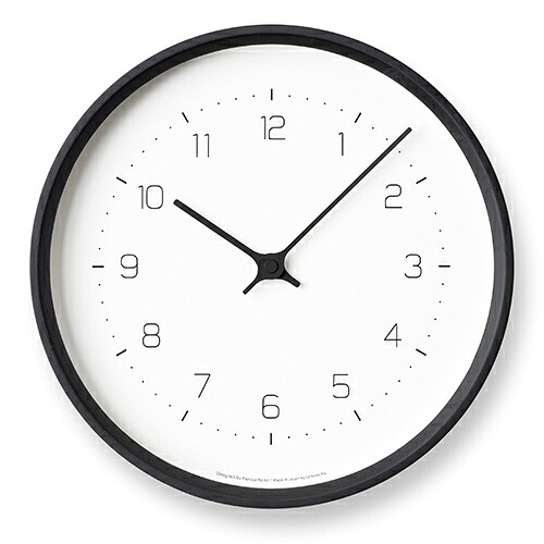 Lemnos(レムノス)掛時計 NEUT wall clock ブラック|YAMAGIWA