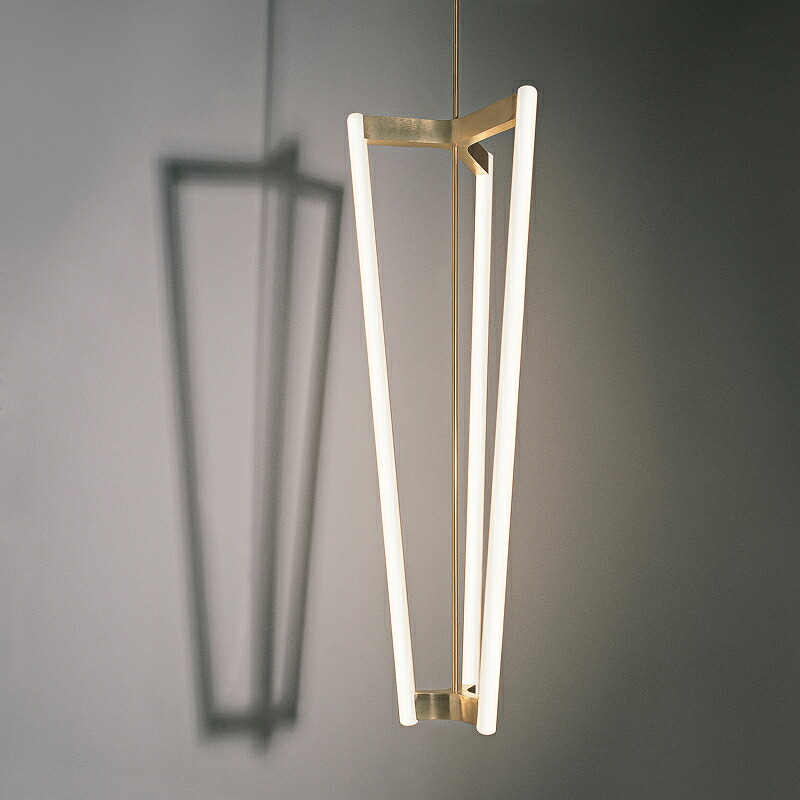 MICHAEL ANASTASSIADES（マイケル・アナスタシアデス）シャンデリア TUBE CHANDELIER（チューブ シャンデリア） サテンブラス【要電気工事・電源別置（別売）・受注品】