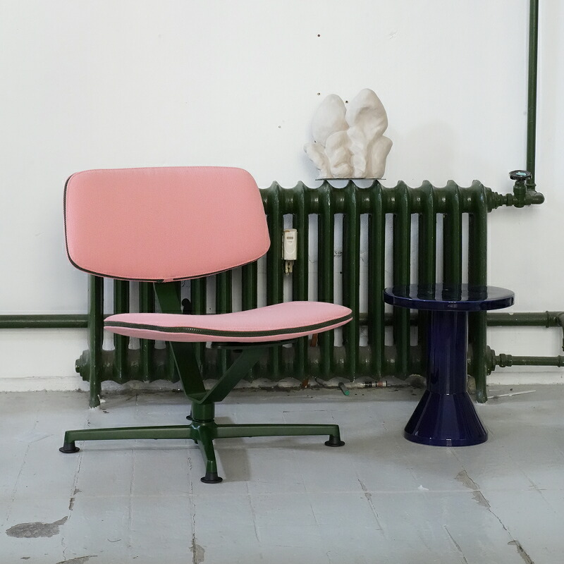 raawii（ラーウィー） ラウンジチェア ARBA（アルバ） Lounge Chair VIDAR ダークグリーン / ピンクファブリック【受注品・要組立】