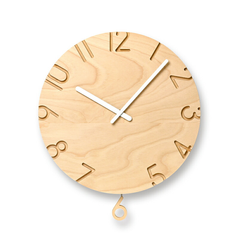 楽天市場】Lemnos（レムノス）掛時計 CARVED WOOD BIRCH（カーヴド