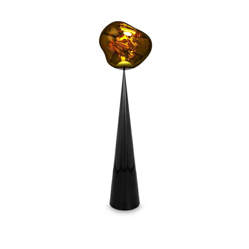 Tom Dixon（トム・ディクソン）フロア照明 MELT CONE FAT FLOOR（メルト コーンファットフロア）ブラック/ゴールド