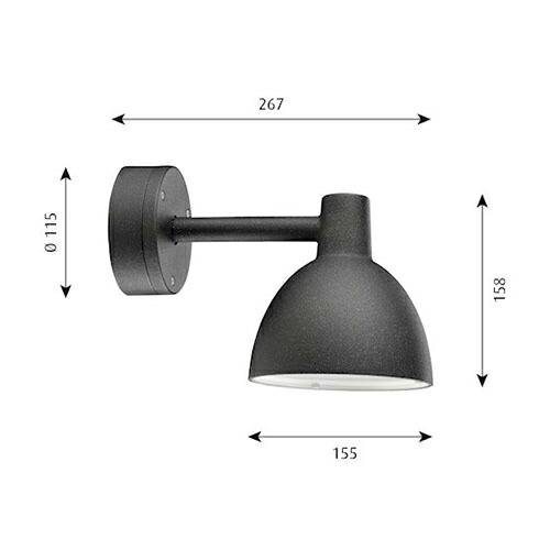 【ポイント10倍!】louispoulsen(ルイスポールセン)「Toldbod155Wall」ブラック【要電気工事】