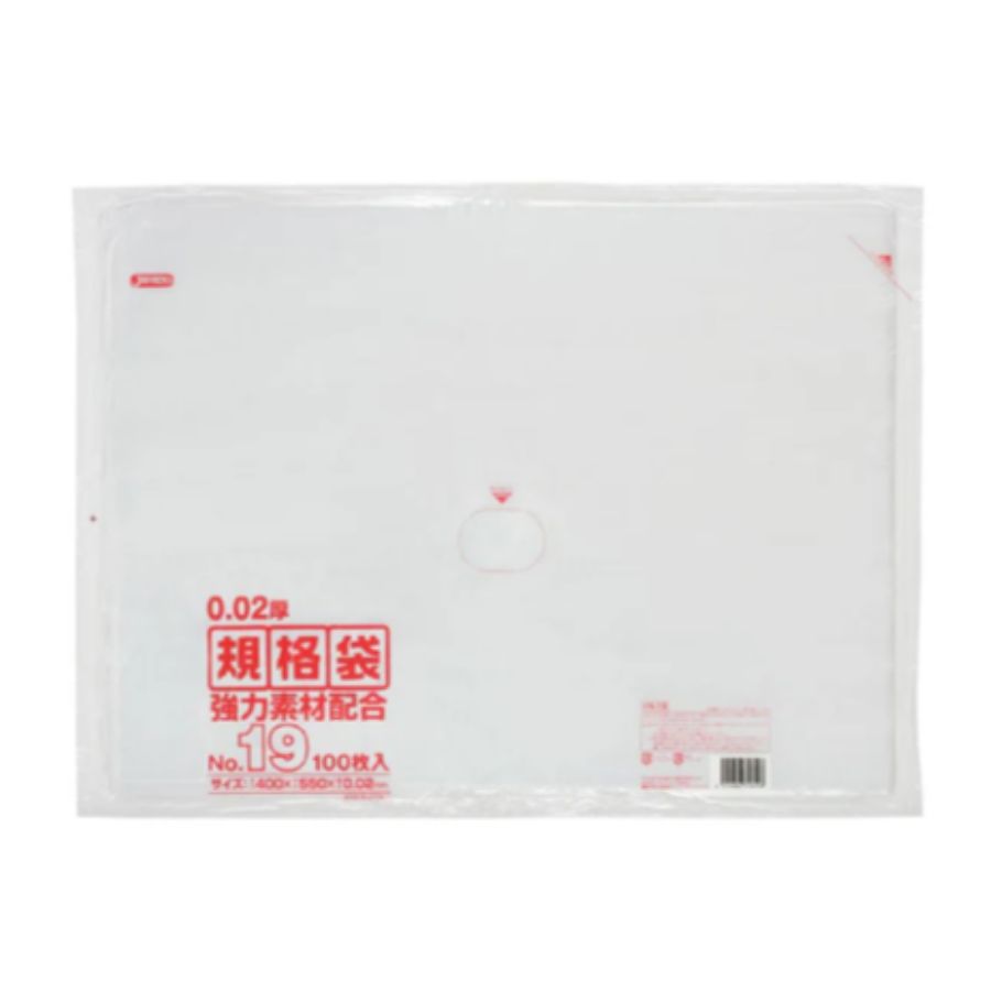 ジャパックス 規格袋 K-19 透明 100枚&times;15冊｜湯浅紙店