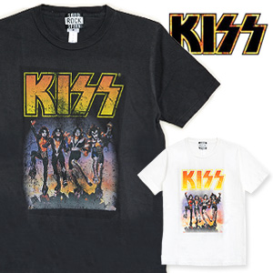 【楽天市場】伝説のヘビーメタルバンド『KISS』をフューチャーしたROCK Tシャツ！古着のようなウォッシュ加工がヴィンテージ感満点 かすれた