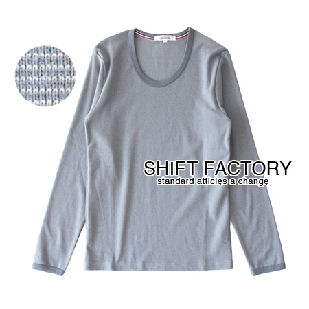 楽天市場 主張し過ぎない極細ピッチボーダー柄クルーネックロンtee 男性用 紳士用 トップス Shift Factory シフトファクトリー マイクロボーダークレリックuネックカットソー メンズ イーザッカマニアストアーズ