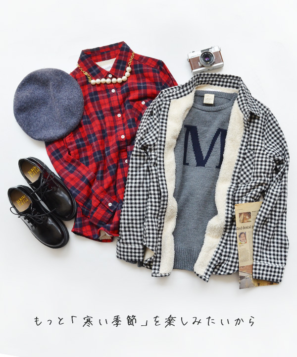 シャツ M/L/LL/3L 裏ボア アウター あったか  チェックシャツ  レディース トップス ブラウス ネルシャツ 長袖 綿100% コットン 大きいサイズ ◆zootie（ズーティー）：セレクト フランネルファブリック シャツ［インナーボア］