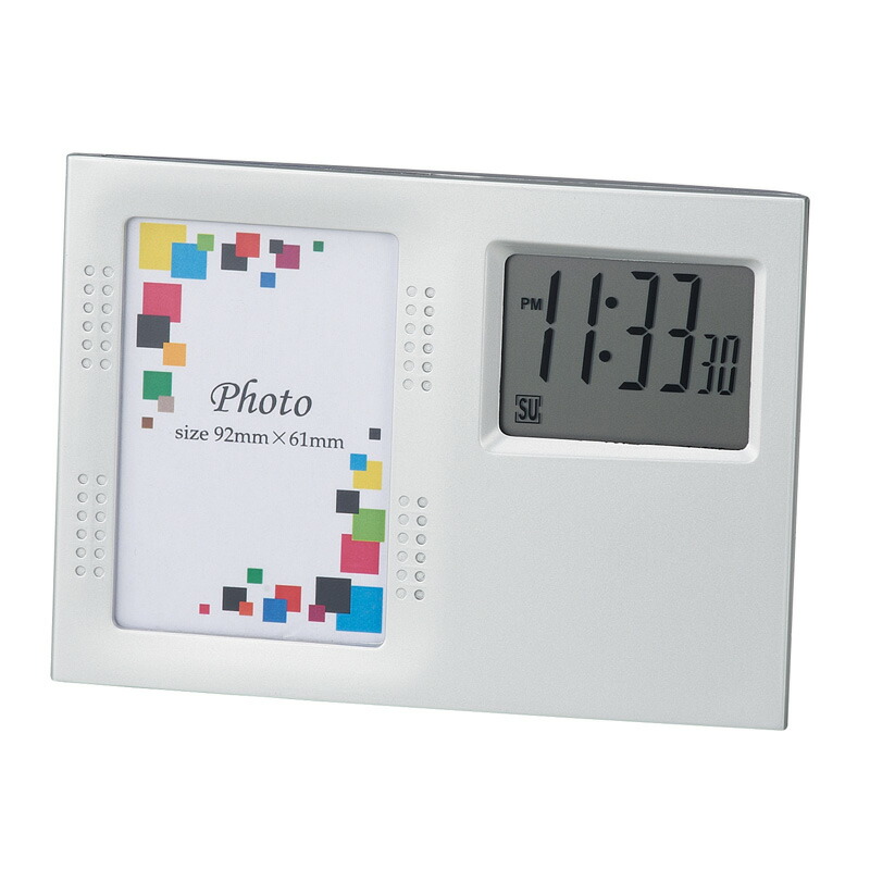 楽天市場】2WAYフォトフレームクロック 1個入 / 写真立て 写真フレーム