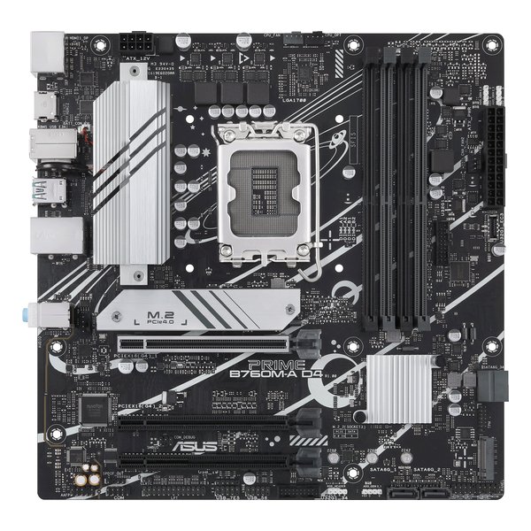 【10日はエントリーで最大限度5000尖んがり】ASUS エイスースDOS/V母ちゃんゲーム盤 PRIME B760M-A D4(2559609)貨物輸送無料