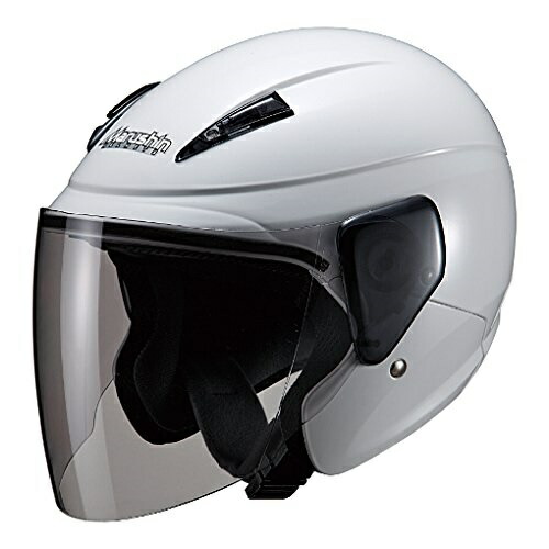 【20日は24時間限定クーポン配布】MARUSHIN マルシン バイクヘルメット セミジェット ホワイト フリーサイズ 57～60CM未満 M-520 WH (2450907) 送料無料
