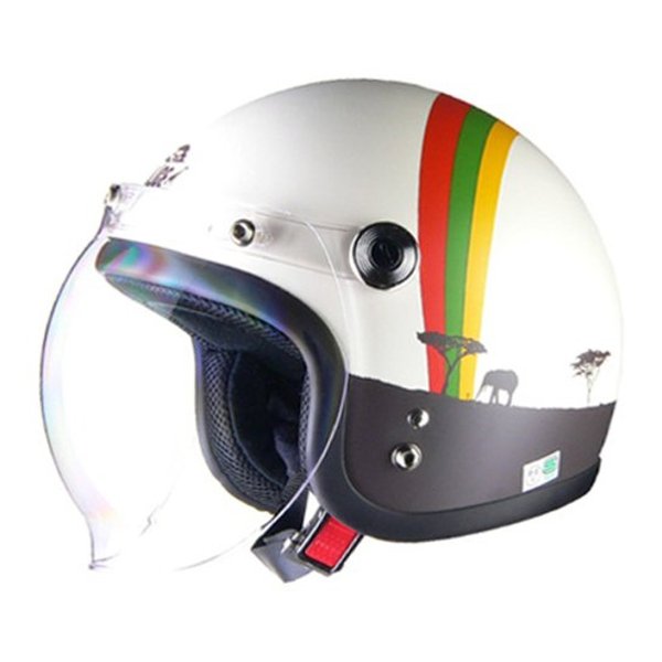 【10日は24時間限定クーポン配布】LEAD工業 リードコウギョウ バイクヘルメット ジェット Street Alice スモールロー アフリカ レディース QP-2 QP2スモールジェットAFRICA (2458768) 代引不可 送料無料