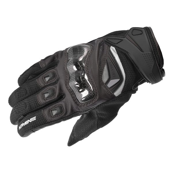 【20日は24時間限定クーポン配布】KOMINE コミネ GK-224 CARBON LEATHER MESH GLOVES BR L 06-224/BR/L (2531656) 代引不可 送料無料