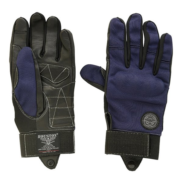 【10日は24時間限定クーポン配布】HOUSTON ヒューストン HTVG2312S MESH/LETHER グローブ ネイビー Lサイズ HTVG2312SNVL (2563988) 送料無料