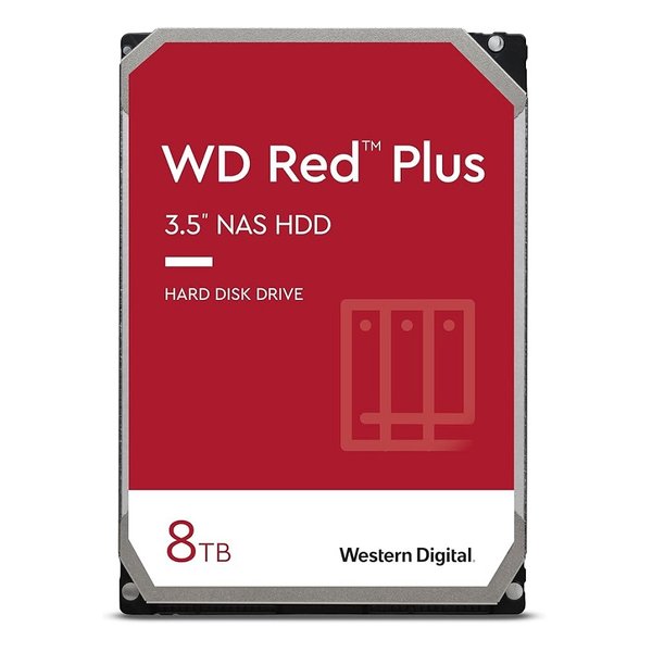 【15日は24時間限定クーポン配布】Western Digital ウエスタンデジタル 3.5インチ 8TB HDD Red Plus NAS RAID CMR SATA6G接続 内蔵ハードディスク WD80EFPX (2585472) 送料無料