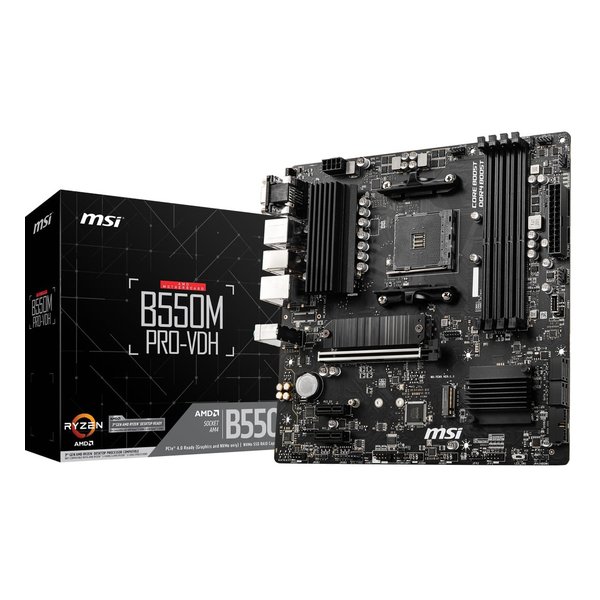 【10日はエントリーで最大限度5000尖んがり】MSI エムエスアイAMDB550心付け書き割り microATX 母ちゃんゲーム盤 B550M PRO-VDH(2589384)代引不可 貨物輸送無料