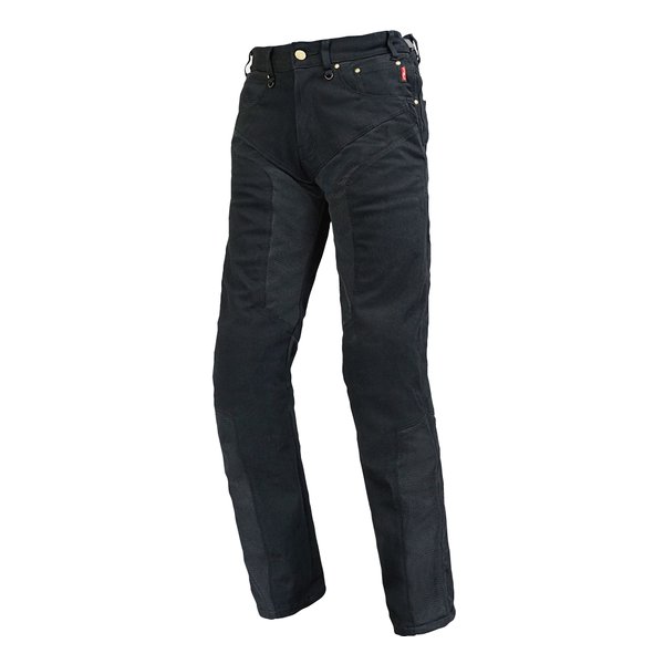 【10日は24時間限定クーポン配布】ROUGH&ROAD ラフアンドロード ハーフメッシュストレッチデニムパンツLF ブラック MWショート30-36/股下70-76cm RR7509LFBK-S2 (2506498) 送料無料