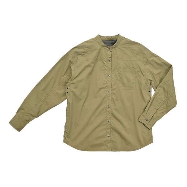 【20日は24時間限定クーポン配布】Rosso Style Lab ロッソスタイルラボ レディース 通年 ROJ-118 プロテクションバンドカラーシャツ レディース カーキ Sサイズ ROJ-118/KHAKI/S (2567422) 代引不可 送料無料
