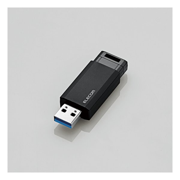 【15日は24時間限定クーポン配布】ELECOM エレコム USB3.1 Gen1 対応USBメモリ/ノック式/128GB/ブラック MF-PKU3128GBK (2588878) 送料無料