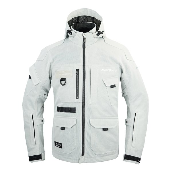 【20日は24時間限定クーポン配布】ROUGH&ROAD ラフアンドロード バイク用 RR7349 マウンテンメッシュパーカー シルバー LLサイズ RR7349/SILVER/LL (2529406) 代引不可 送料無料