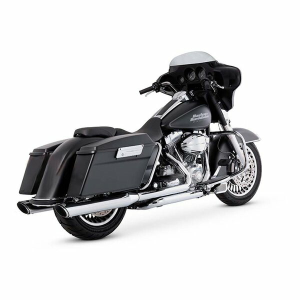 【15日は24時間限定クーポン配布】VANCE&HINES（バンスアンドハインズ） TwinSlash Round ツインスラッシュ ラウンド スリップオン クローム マフラー 1801-0392 (2630489) 代引不可 送料無料