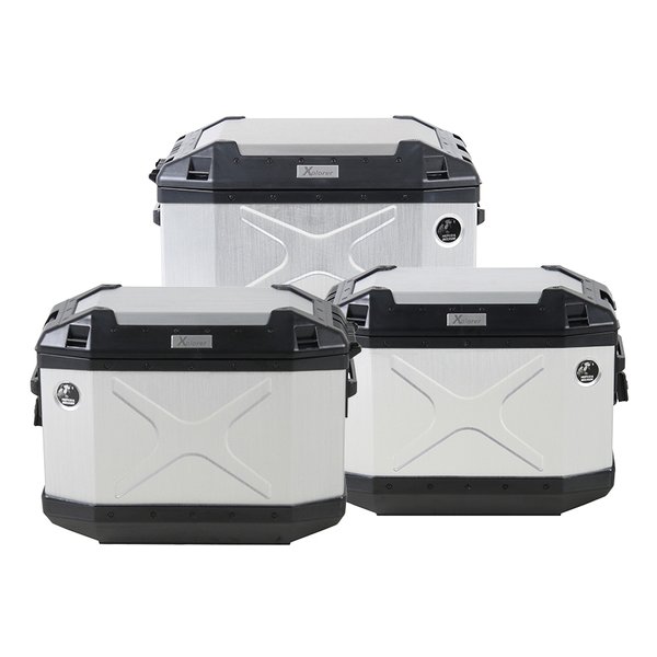 【10日は24時間限定クーポン配布】HEPCO&BECKER（ヘプコアンドベッカー） XPLORER 3BOXセット トップケース45+サイドケース30 シルバー HBS-XPR-ALL-S (2630990) 代引不可 送料無料