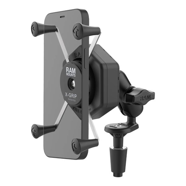 【20日は24時間限定クーポン配布】RAM MOUNTS ラムマウント 防振Xグリップ M ＆フォークステムベースセット ショートアーム 内径φ12-38mm対応 RAM-B-176-A-UN10-462 (2635701) 代引不可 送料無料