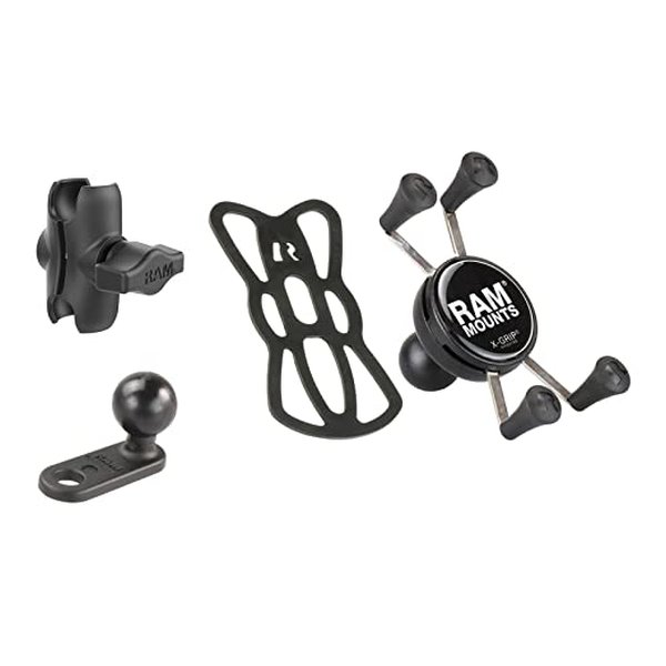 【15日は24時間限定クーポン配布】RAM MOUNTS ラムマウント XグリップS&11mm穴ミラーフレームベースセット ショートアーム 1インチボール RAM-PL4 P107-6135 (2576008) 代引不可 送料無料