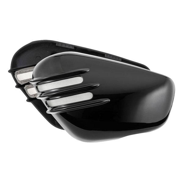 【25日は24時間限定クーポン配布】MOTONE CUSTOMS(モートーンカスタムズ)サイドカバー VENTURA リブ グロスブラック MTE163(2635285)代引不可 送料無料|KLAXON