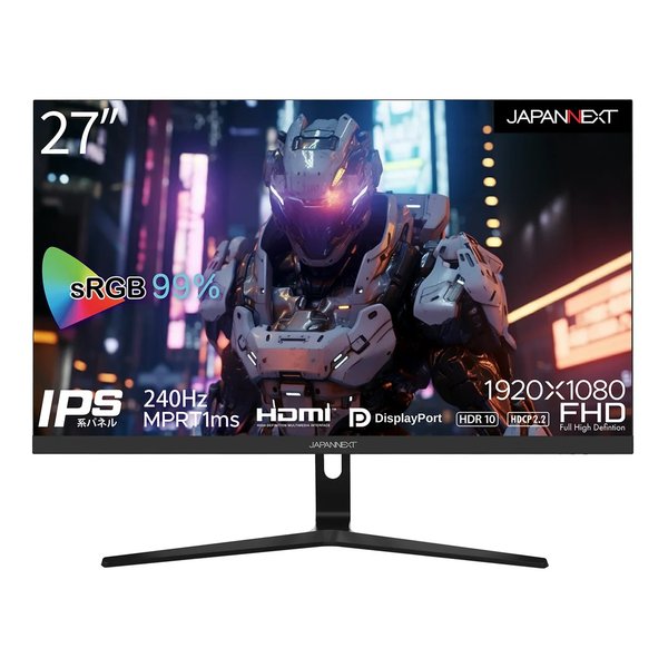 【15日はエントリーで最大限度5000尖んがり】JAPANNEXT ジャパンネクスト27型ゲーミングモニター JN-I27FR240-N(2579408)貨物輸送無料