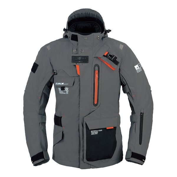 【15日は24時間限定クーポン配布】ROUGH&ROAD ラフアンドロード バイク用 ウォーターシールドコマンドジャケット グレー/BMサイズ RR7252GYB2 (2589920) 代引不可 送料無料