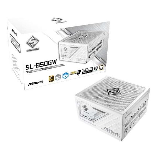 【10日はエントリーで最大限度5000尖んがり】ASRock アスロックSteel Legend 白いこと 850Wワット数 80PLUS公許 Gold SL-850GW(2641876)貨物輸送無料
