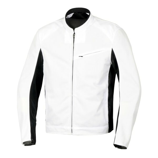 【25日は24時間限定クーポン配布】FlagshiP（フラッグシップ）バイク用 春夏 フラックスベントジャケット ホワイト/Lサイズ FJ-S221/WHITE/L(2648129)送料無料｜KLAXON
