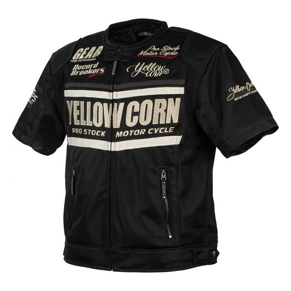 【20日は24時間限定クーポン配布】YeLLOW CORN イエローコーン Protective Mesh Tshirt プロテクティブメッシュTシャツ ブラックアイボリーLLサイズ YMT-007BK/IVLL (2651124) 送料無料