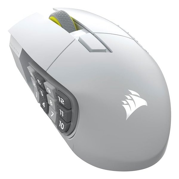 【30日は24時間限定クーポン配布】CORSAIR コルセアSCIMITAR ELITE WL SE -WHITE ゲーミングマウス CH-9314011-AP(2654705)送料無料｜KLAXON