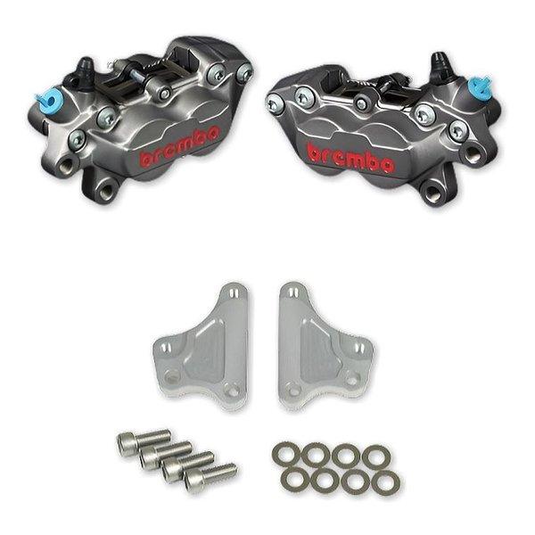 【20日は24時間限定クーポン配布】ROUGH&ROAD ラフアンドロード4PキャリパーKIT bremboキャスティング TI WQ25-10027SV(2646324)代引不可 送料無料|KLAXON