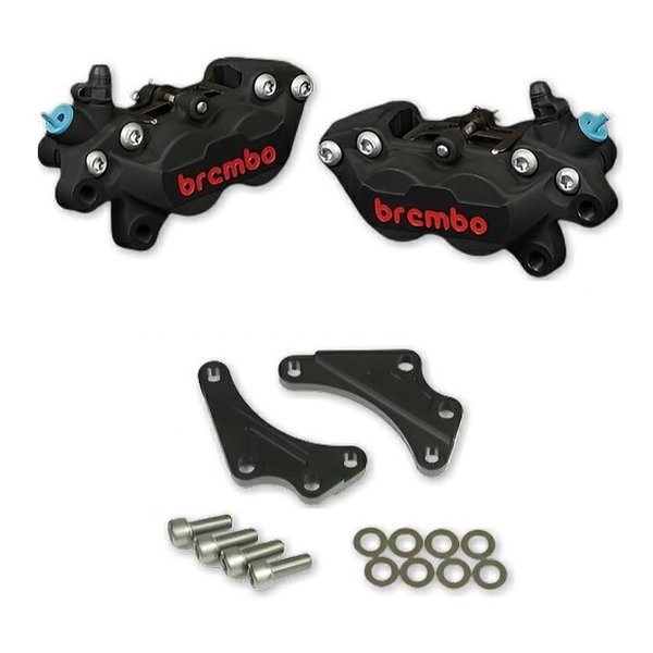 【20日は24時間限定クーポン配布】ROUGH&ROAD ラフアンドロード WORKS QUALITY brembo40ミリキャリパーサポート・キャリパーセット 左右/ブラック WQ26-13005BK (2646342) 代引不可 送料無料