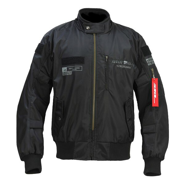 【15日は24時間限定クーポン配布】ROUGH&ROAD ラフアンドロード MA-1R EM ブラック-BM RR7754BKB2 (2660183) 代引不可 送料無料