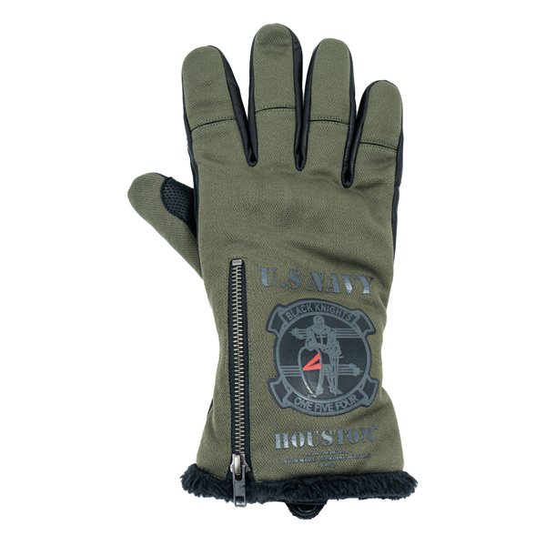 【30日は24時間限定クーポン配布】HOUSTON ヒューストンバイク用 HTVG-2516W BLACK KNIGHTS TYPE LEATHER GLOVE カーキ/Lサイズ HTVG-2516W/KHAKI/L(2658104)送料無料｜KLAXON 7,547円