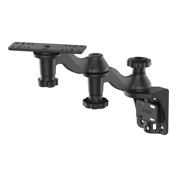 【15日は24時間限定クーポン配布】RAM MOUNTS ラムマウント 魚探マウント M セット バーチカルベース スイング式 ダブルアーム RAM-109V-1U (2635694) 代引不可 送料無料