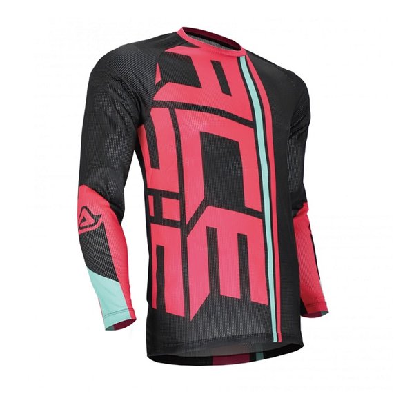 【10日は24時間限定クーポン配布】ACERBIS アチェルビス J-WINDY VENTED ONE ジャージ ブラック/ピンク ＸＸＬサイズ AC-24735BK/PK5 (2645170) 代引不可 送料無料