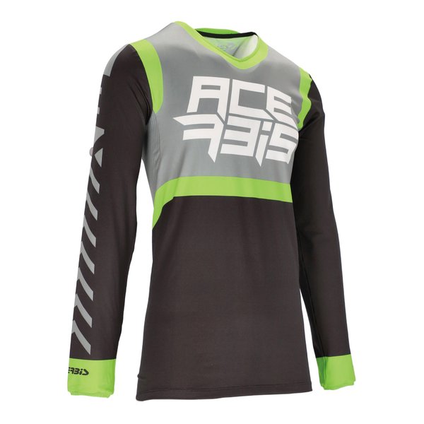 【10日は24時間限定クーポン配布】ACERBIS アチェルビス MX X-FLEX FIVEジャージ ブラック/グリーン Ｍサイズ AC-25037BK/GR2 (2645297) 代引不可 送料無料