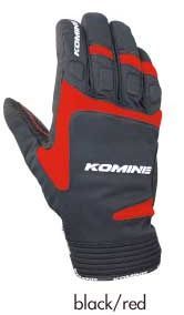 【15日は24時間限定クーポン配布】KOMINE コミネ GK-801 W-GLV-CARTHAGE B/RED L 06-801/BK/RD/L (2390098) 代引不可 送料無料