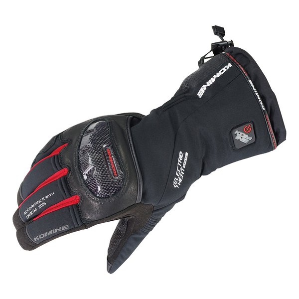 【15日は24時間限定クーポン配布】KOMINE コミネ EK-200 CARBON PROTECT EGLV BLK/RED S 08-200/BK/RD/S (2479348) 代引不可 送料無料