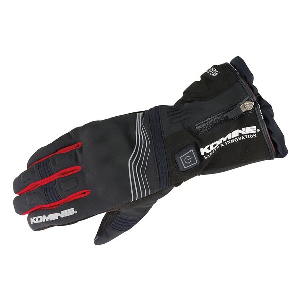 【10日は24時間限定クーポン配布】KOMINE コミネ EK-201 PROTECT E-GLV 12V BLK/RED L 08-201/BK/RD/L (2479356) 代引不可 送料無料