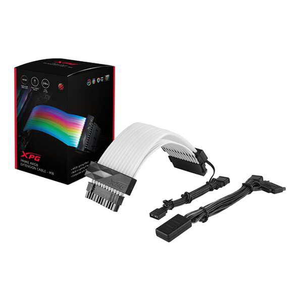 【10日は24時間限定クーポン配布】XPG エックスピージー 電源延長ケーブル アドレッサブルRGB LED 36灯搭載 ARGBEXCABLE-MB-BKCWW (2504108) 送料無料