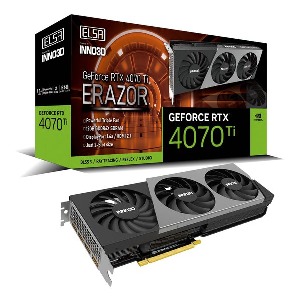 配送日指定可 ELSA GeForce RTX 4070 Ti ERAZOR - 通販 - www