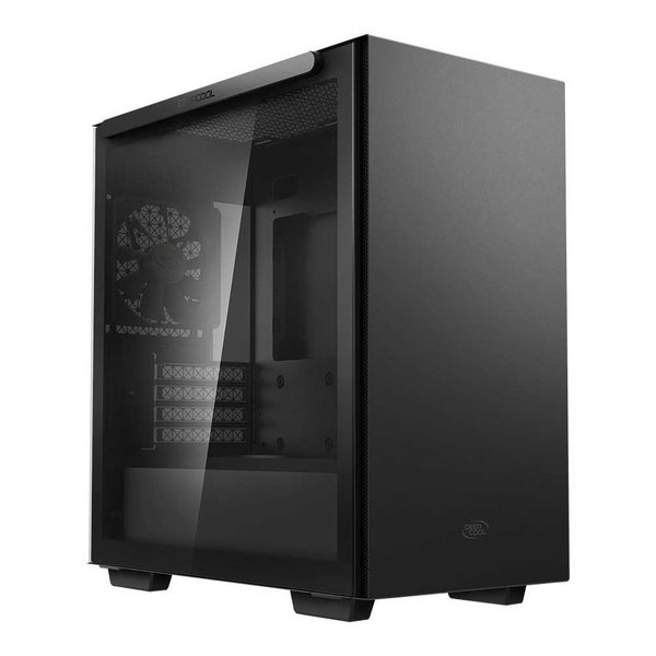 【20日は24時間限定クーポン配布】DEEPCOOL ディープクール ミニタワーPCケース マグネット式強化ガラス MACUBE 110 BK ブラック R-MACUBE110-BKNGM1N-G-1 (2505807) 代引不可 送料無料