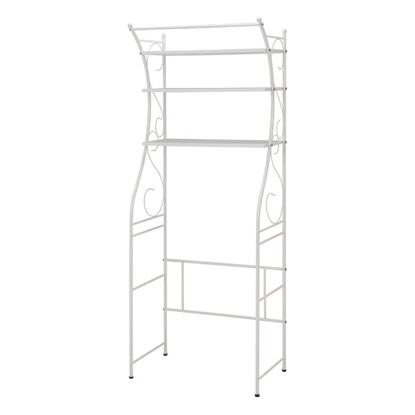 【20日は24時間限定クーポン配布】萩原 ハギハラ 洗濯機ラック ホワイト 幅75cm KCC-3028WH (2518145) 代引不可