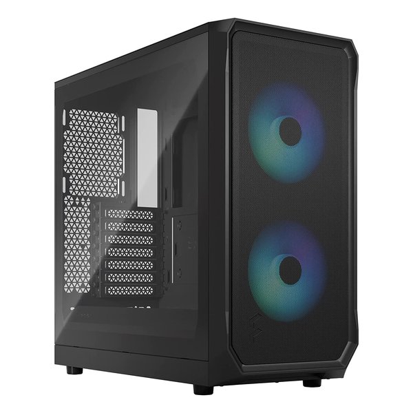 【25日は24時間限定クーポン配布】Fractal Design フラクタルデザインエアフロー重視 強化ガラスパネル採用 Focus 2 RGB Black TG Clear Tint FD-C-FOC2A-03(2552851)代引不可 送料無料画像